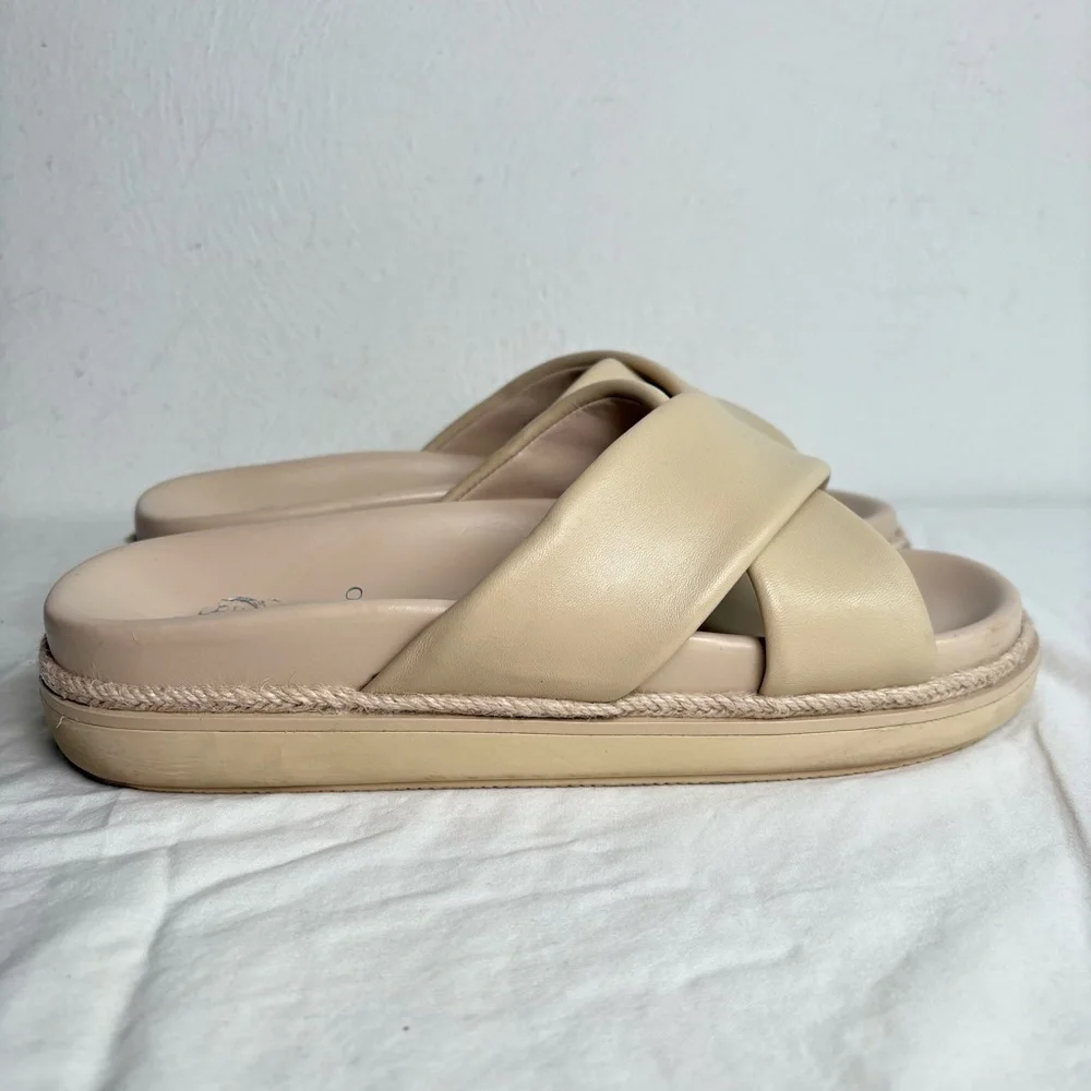 Vince Camuto Cresila Leather Light Platform Sandal Ivory Size 9 - Picture 3 of 12